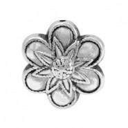 Metall Perle Blume 24x19mm Antik silber